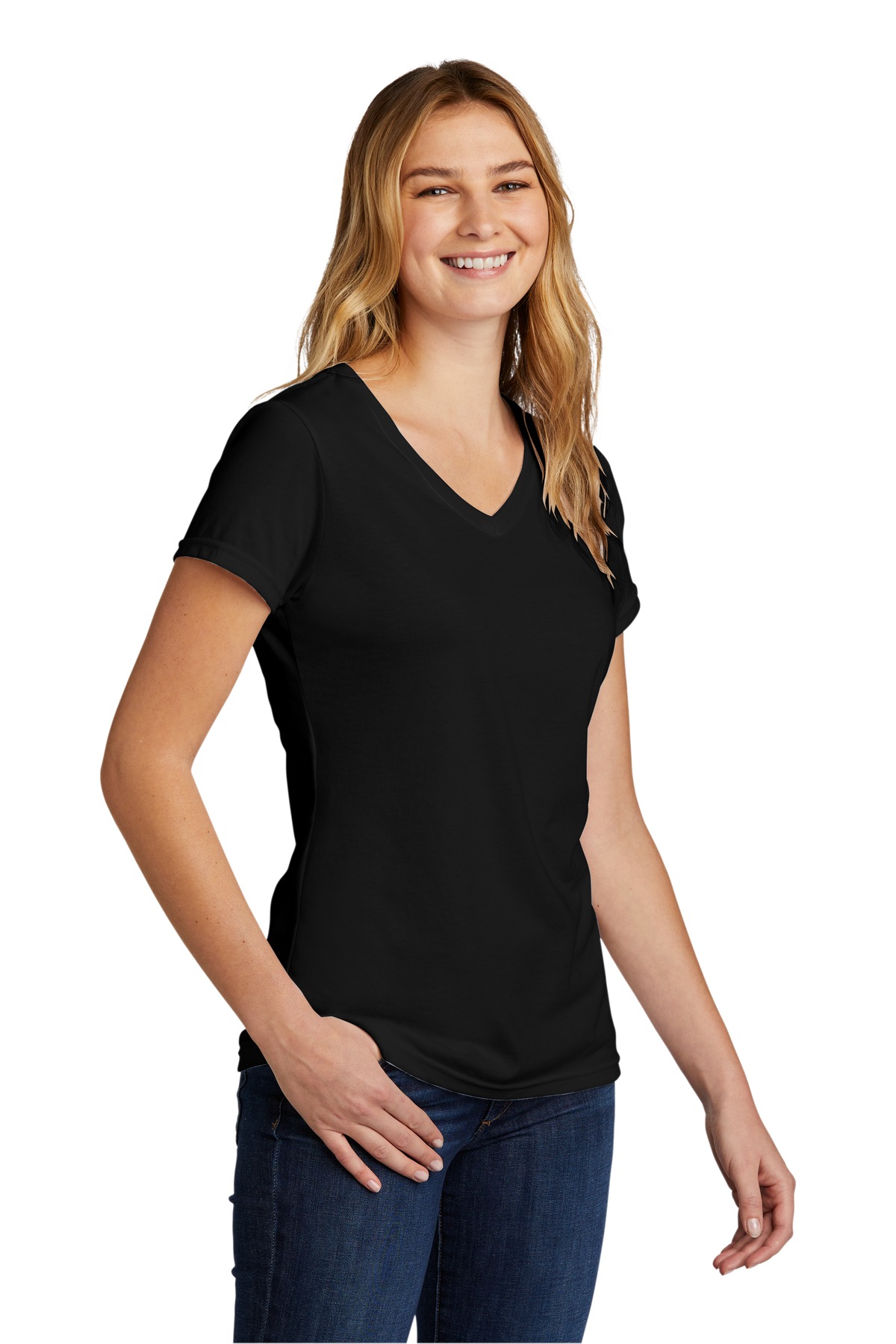 Port & Company Women's Tri-Blend V-Neck Tee.
