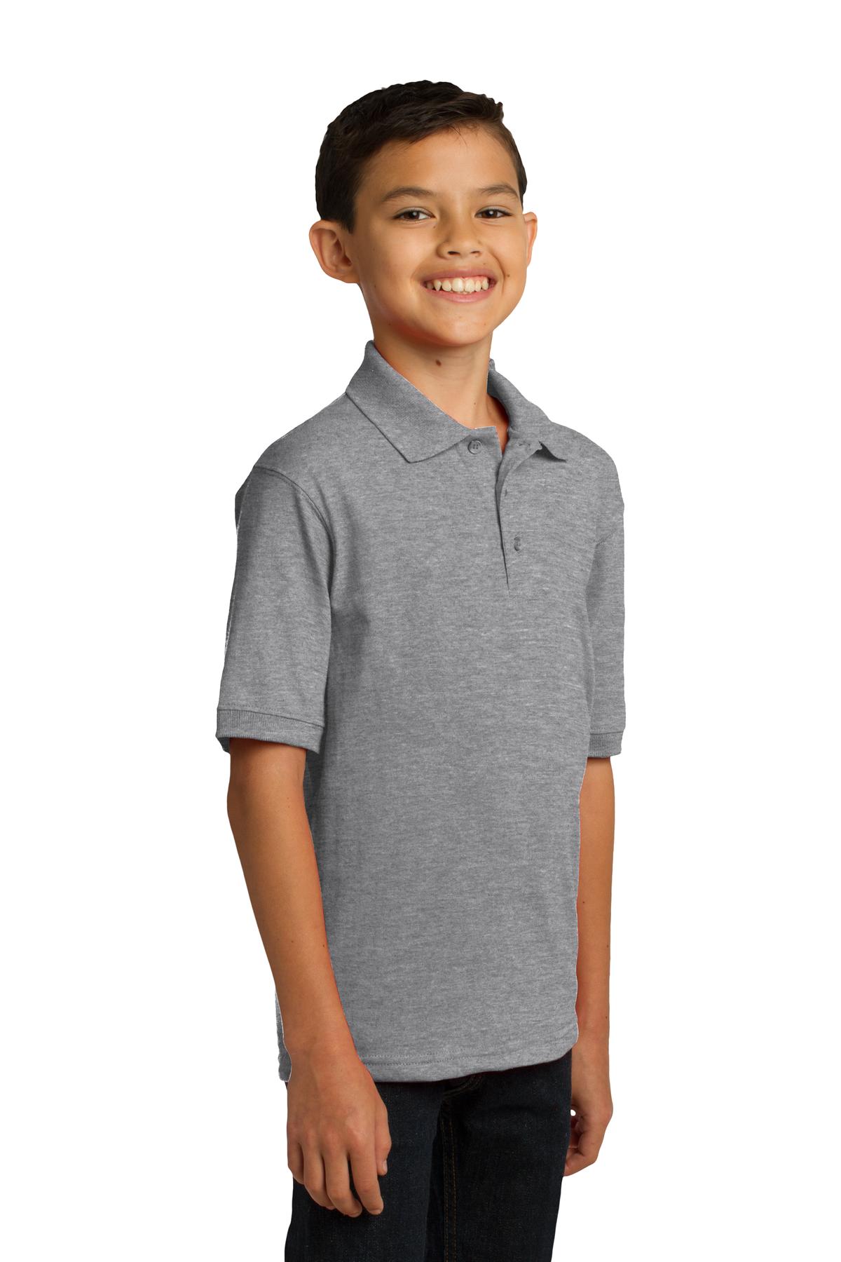 Port & Company Youth Core Blend Jersey Knit Polo.