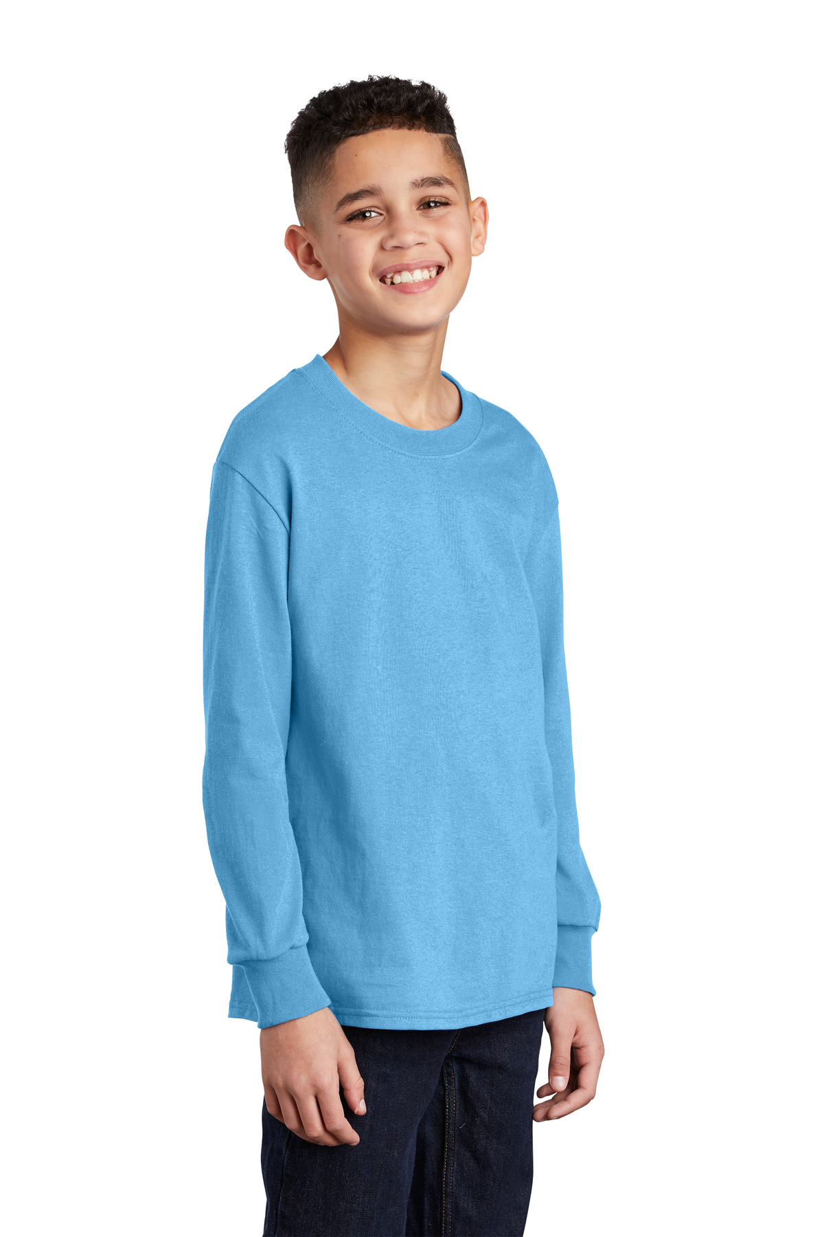 Port & Company Youth Long Sleeve Core Cotton Tee.