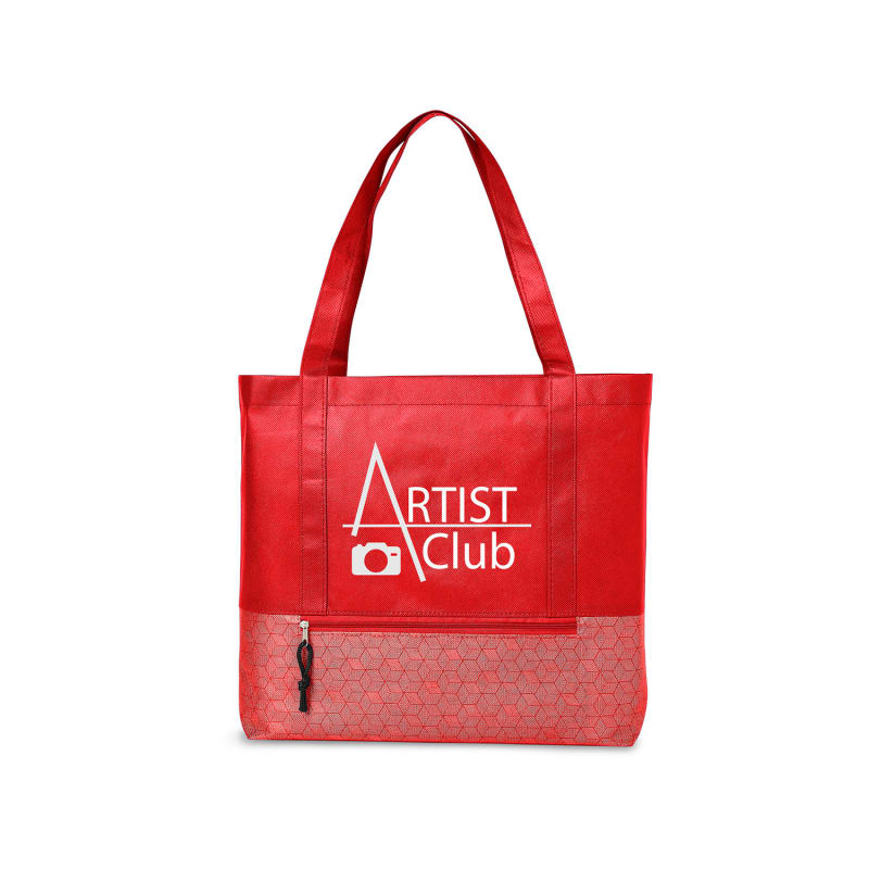 Hexagon Pattern Non-Woven Tote