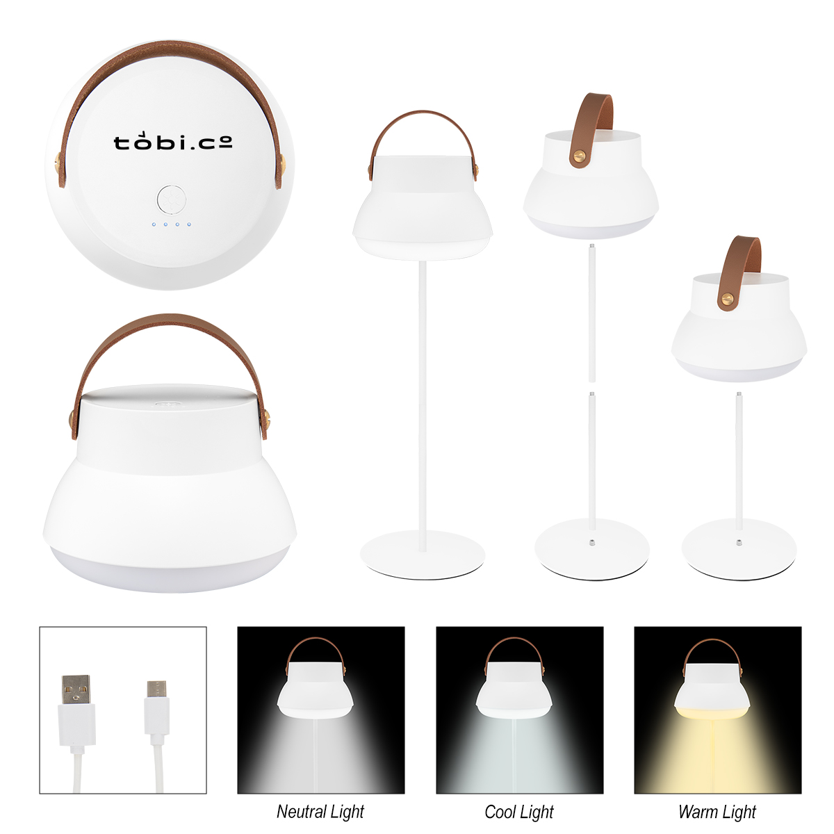 Rechargeable Lamp With Removeable Lantern Top