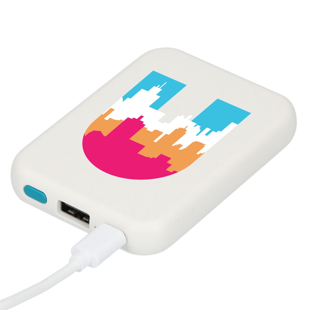 Recycled ABS 3000 MAh Wireless Power Bank