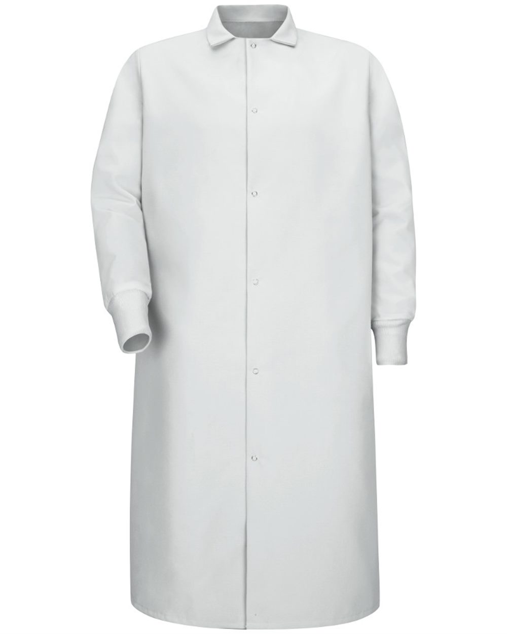 Red Kap Unisex Gripper-Front Pocketless Butcher Coat With Knit Cuffs - KS60