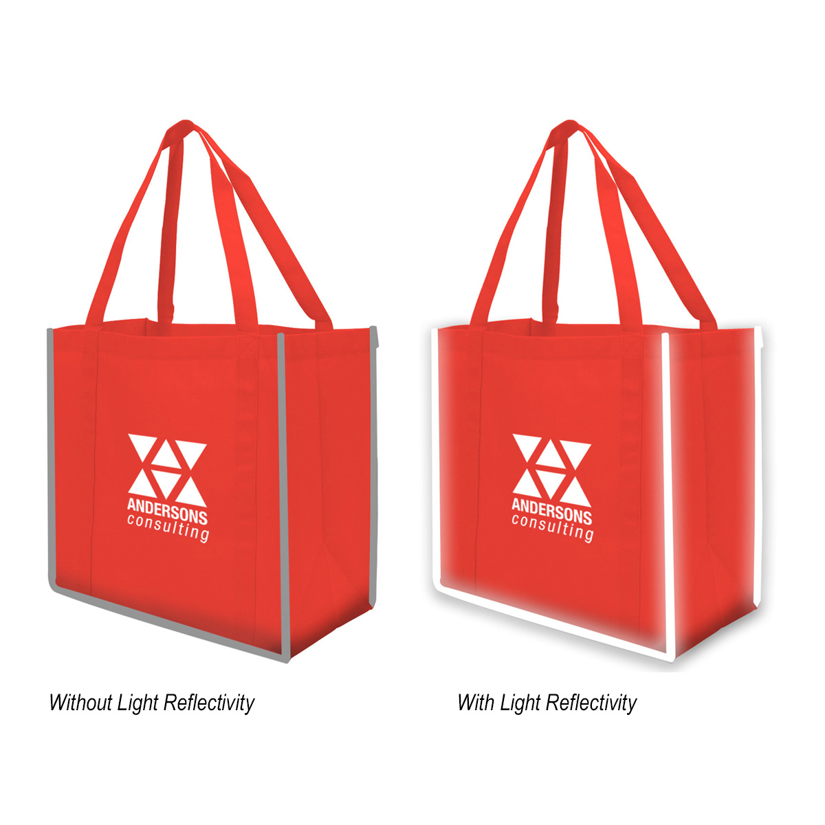 Reflective Large Grocery Tote Bag