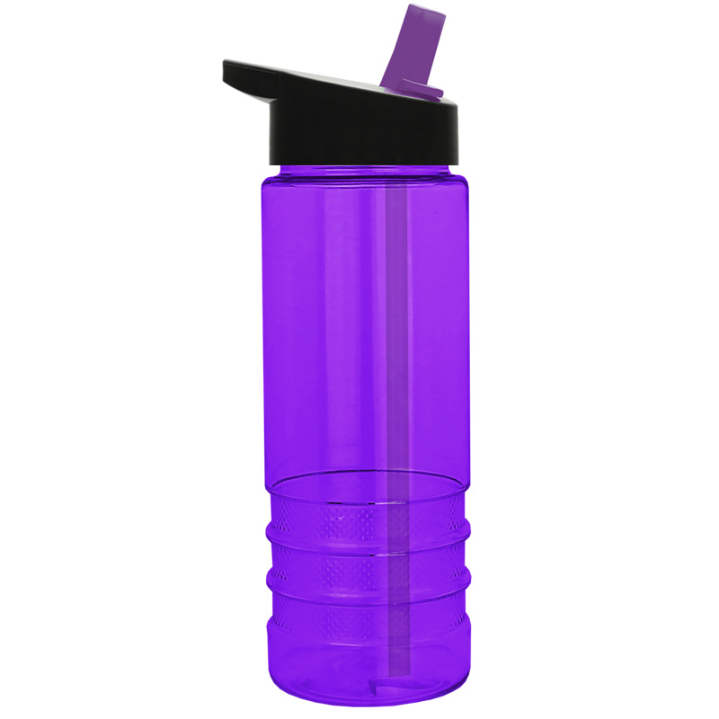 Salute - 24 Oz. Transparent Bottle With Flip Straw