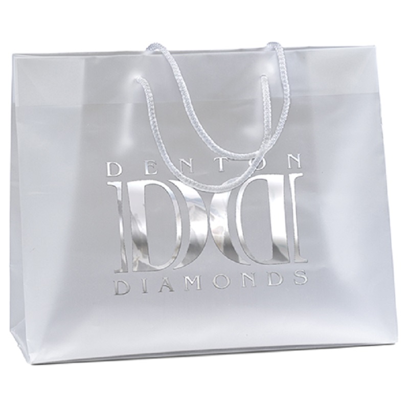 Scorpio Cotton Handle Frosted Plastic Shopping Bags