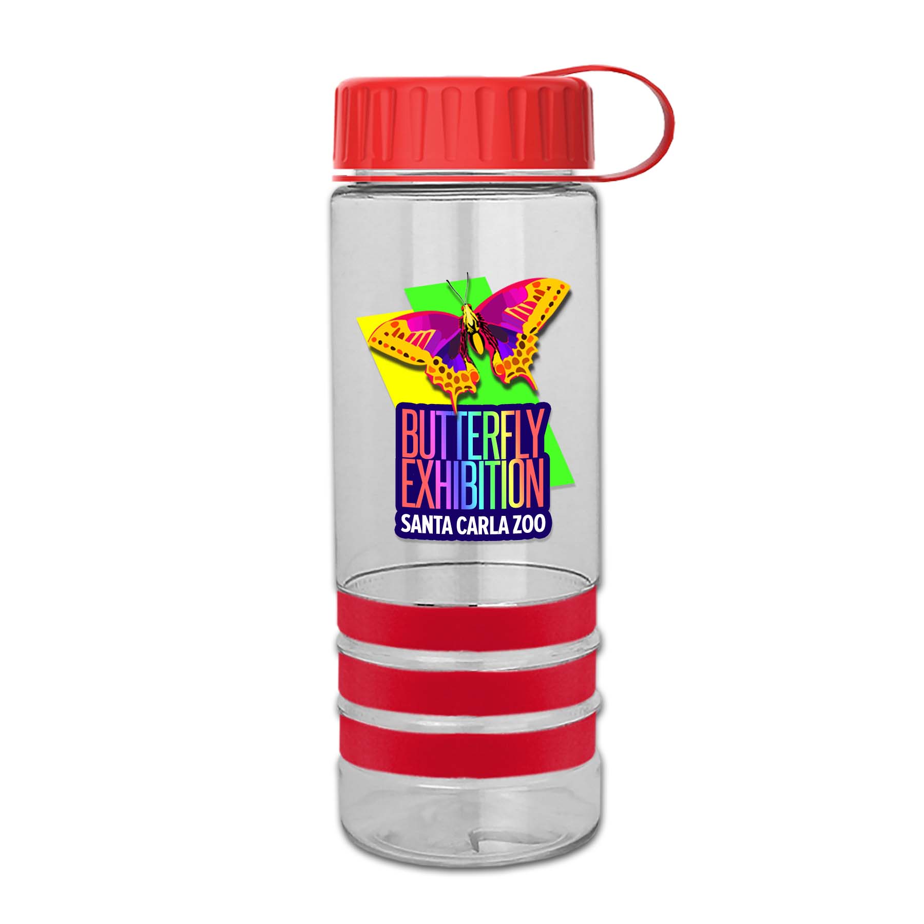 Sergeant Stripe - 24 Oz. Tritan Bottle With Tethered , Stripe Bands, And Digital Imprint