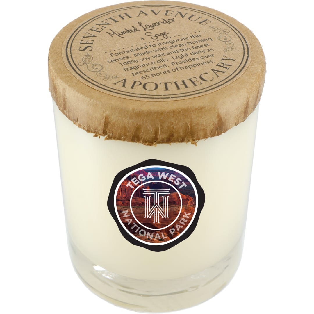 Seventh Avenue Apothecary Minted Lavender And Sage 11 Oz Glass Jar Candle