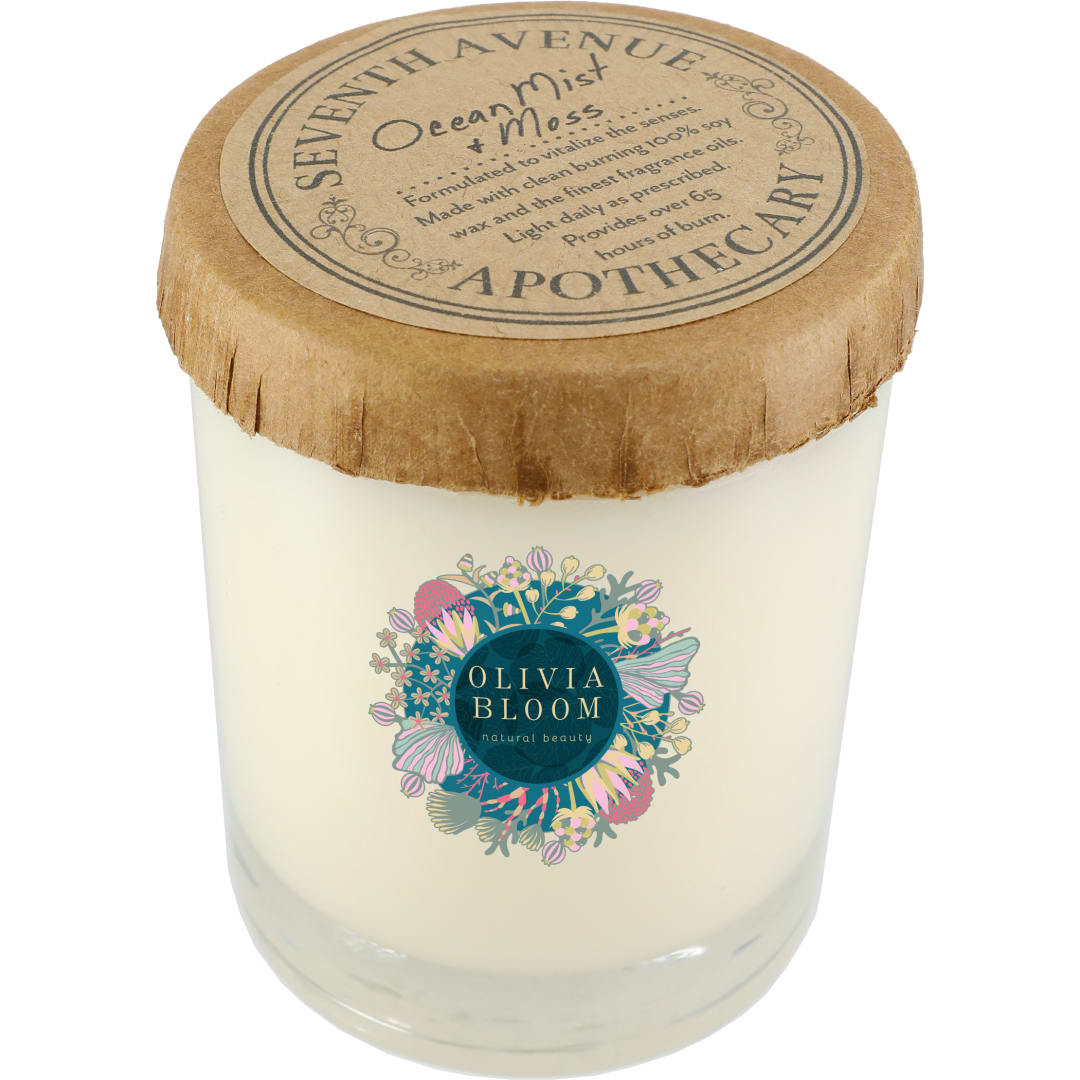 Seventh Avenue Apothecary Ocean Mist And Moss 11 Oz Glass Jar Candle