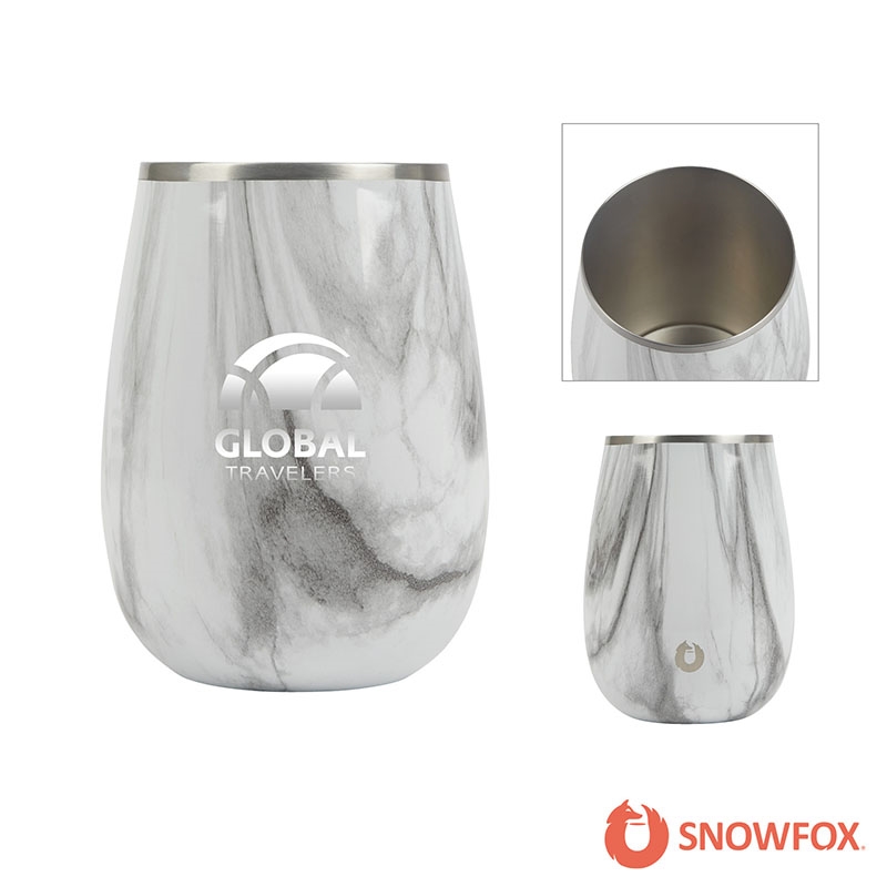 Snowfox Snowfox® 13.5 Oz. Vacuum Insulated Marble Finish Pinot Noir Wine Glass