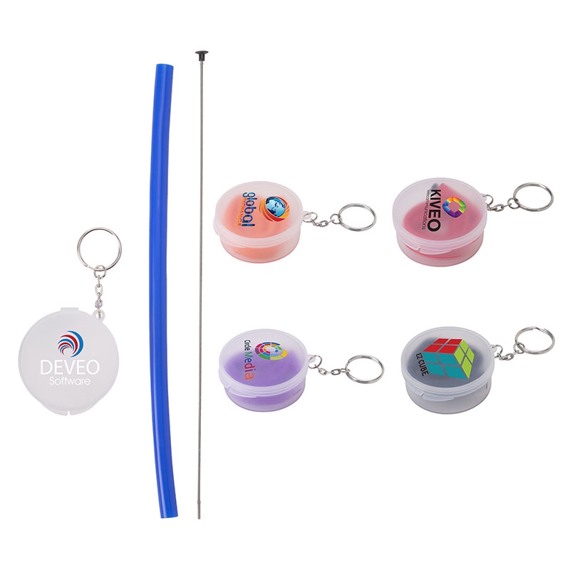 Sovrano Mai Tai Silicone Straw Keychain Set