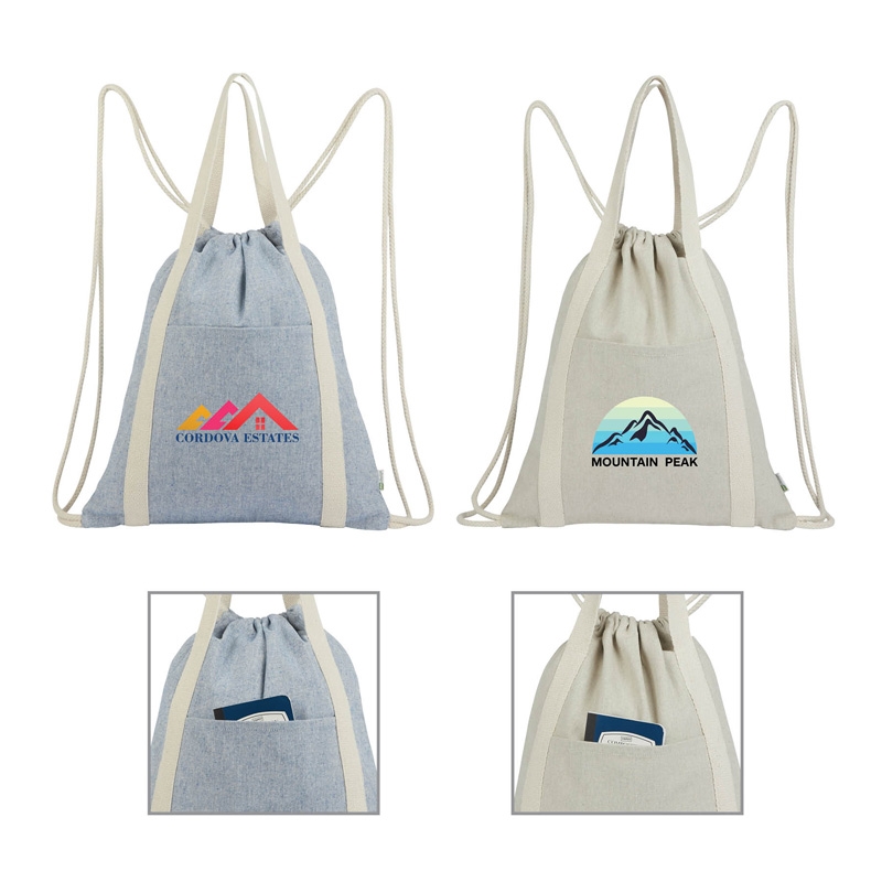 Sovrano Renew II 9 Oz. Recycled Cotton Drawstring Bag