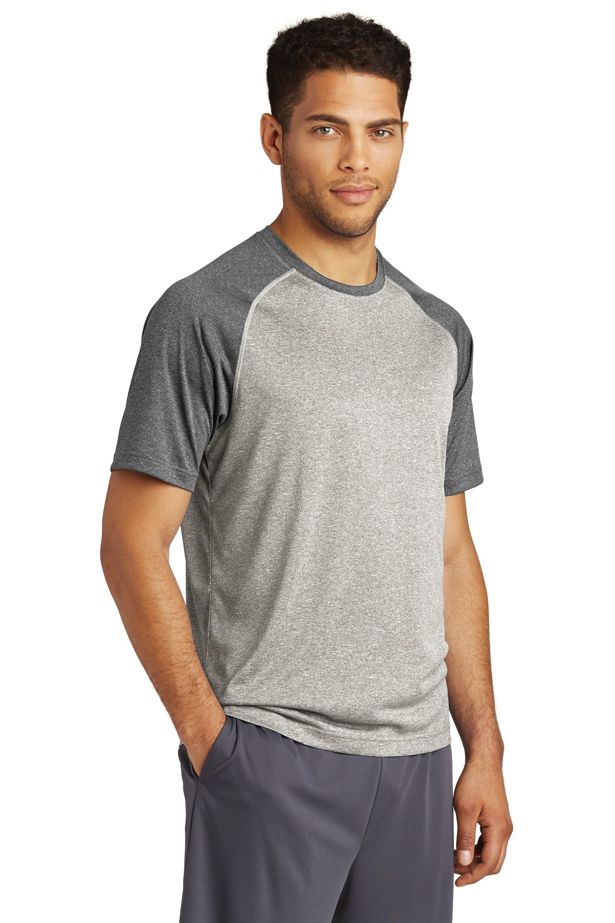 Sport-Tek Heather-On-Heather Contender Tee.