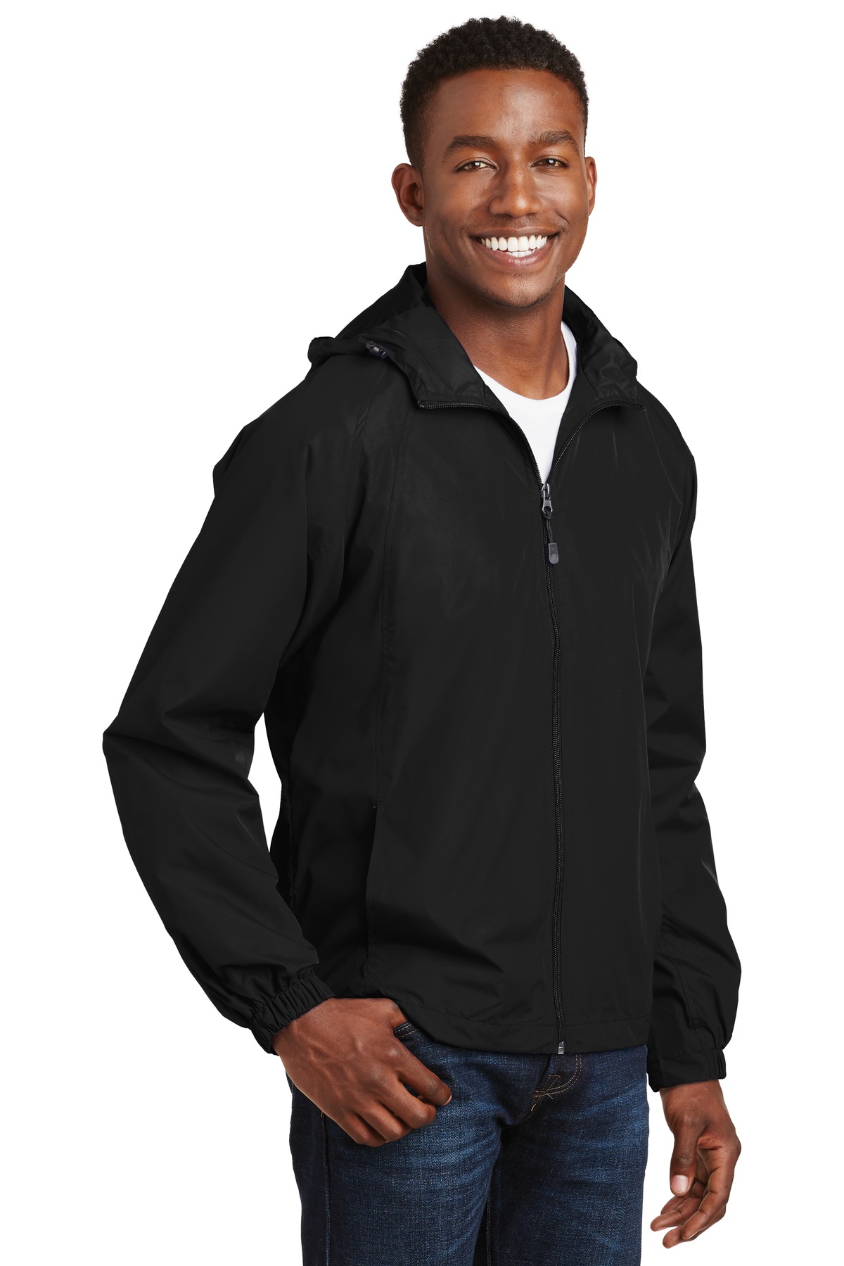 Sport-Tek Hooded Raglan Jacket.