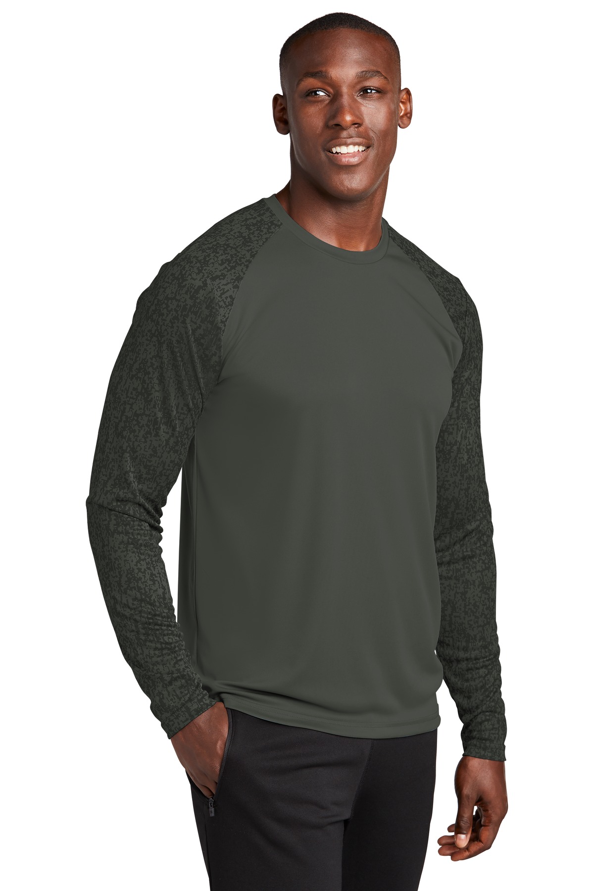 Sport-Tek Long Sleeve Digi Camo Tee.