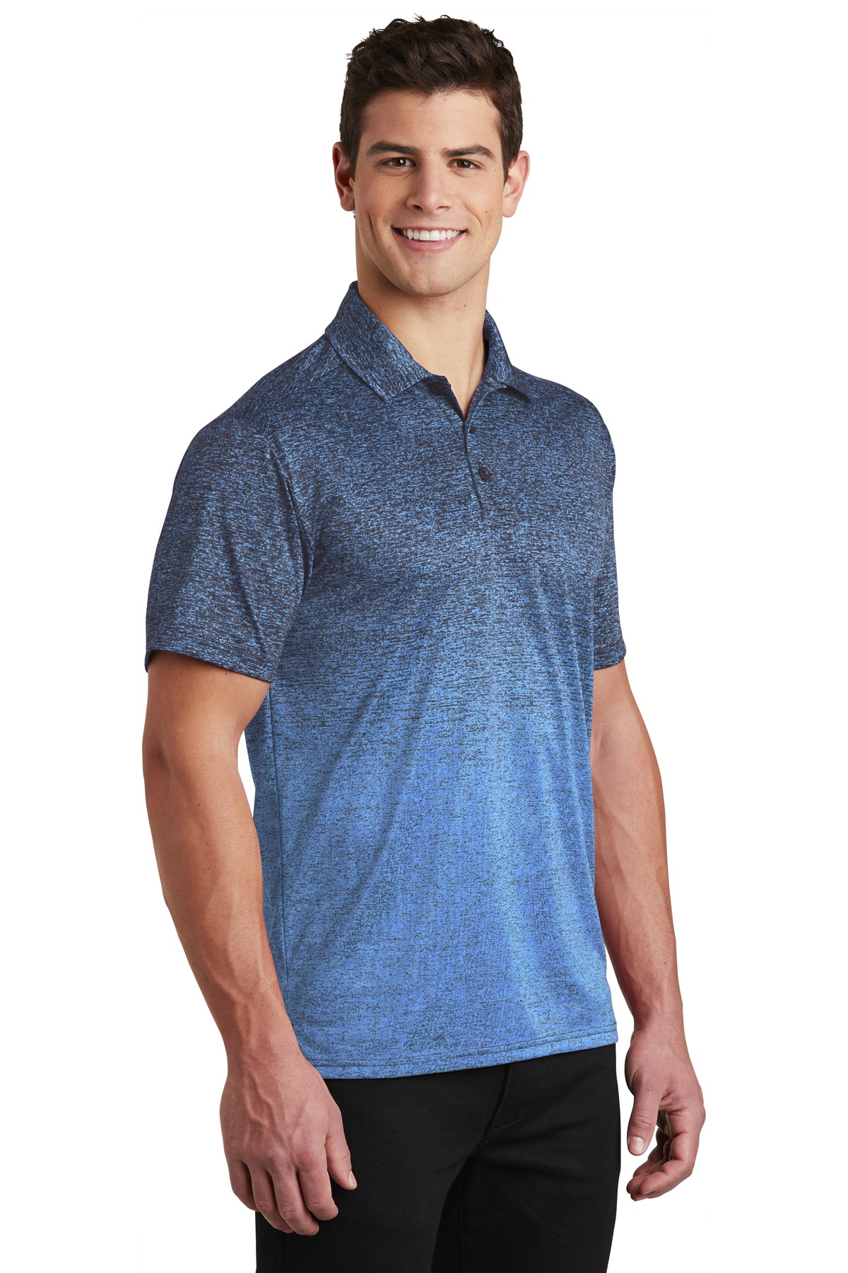 Sport-Tek Ombre Heather Polo.