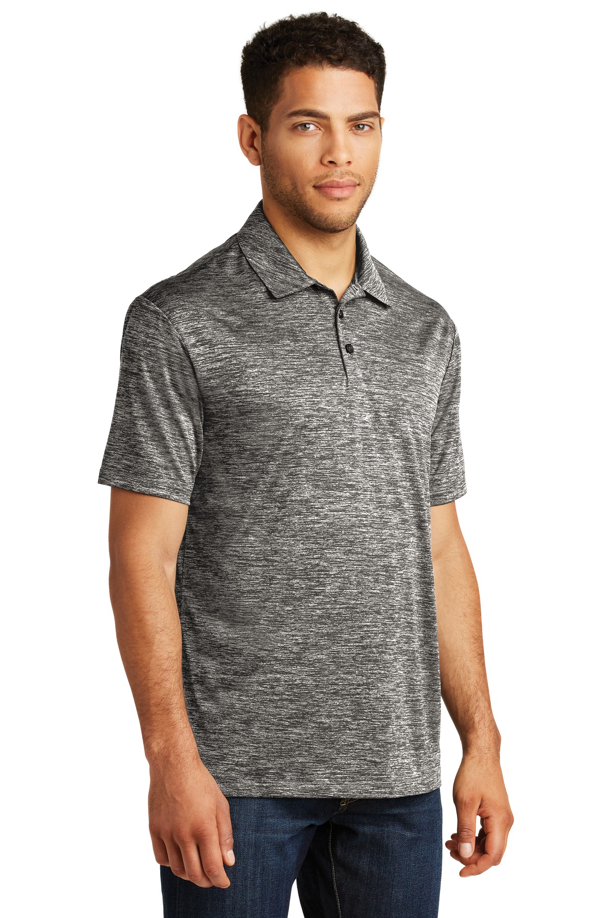 Sport-Tek PosiCharge Electric Heather Polo.