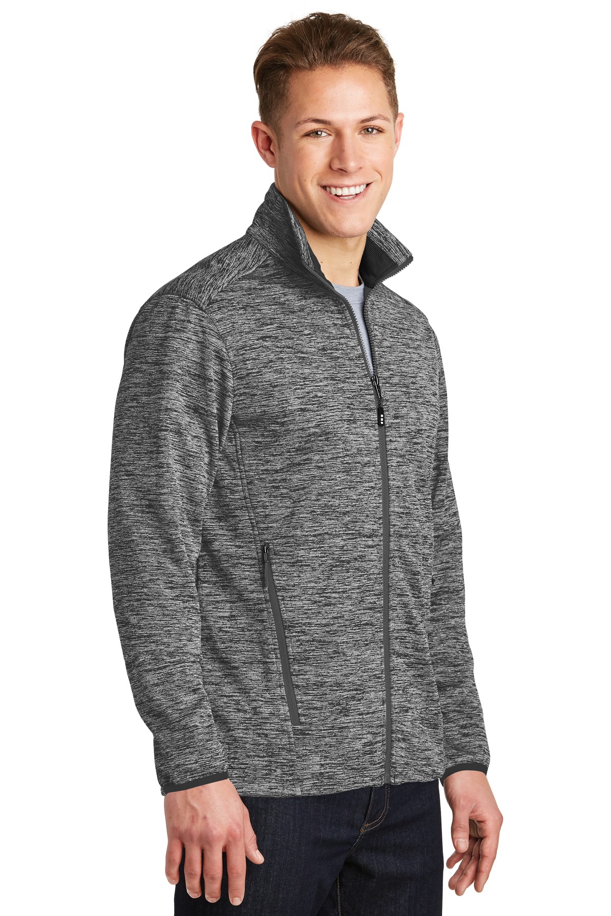 Sport-Tek PosiCharge Electric Heather Soft Shell Jacket.