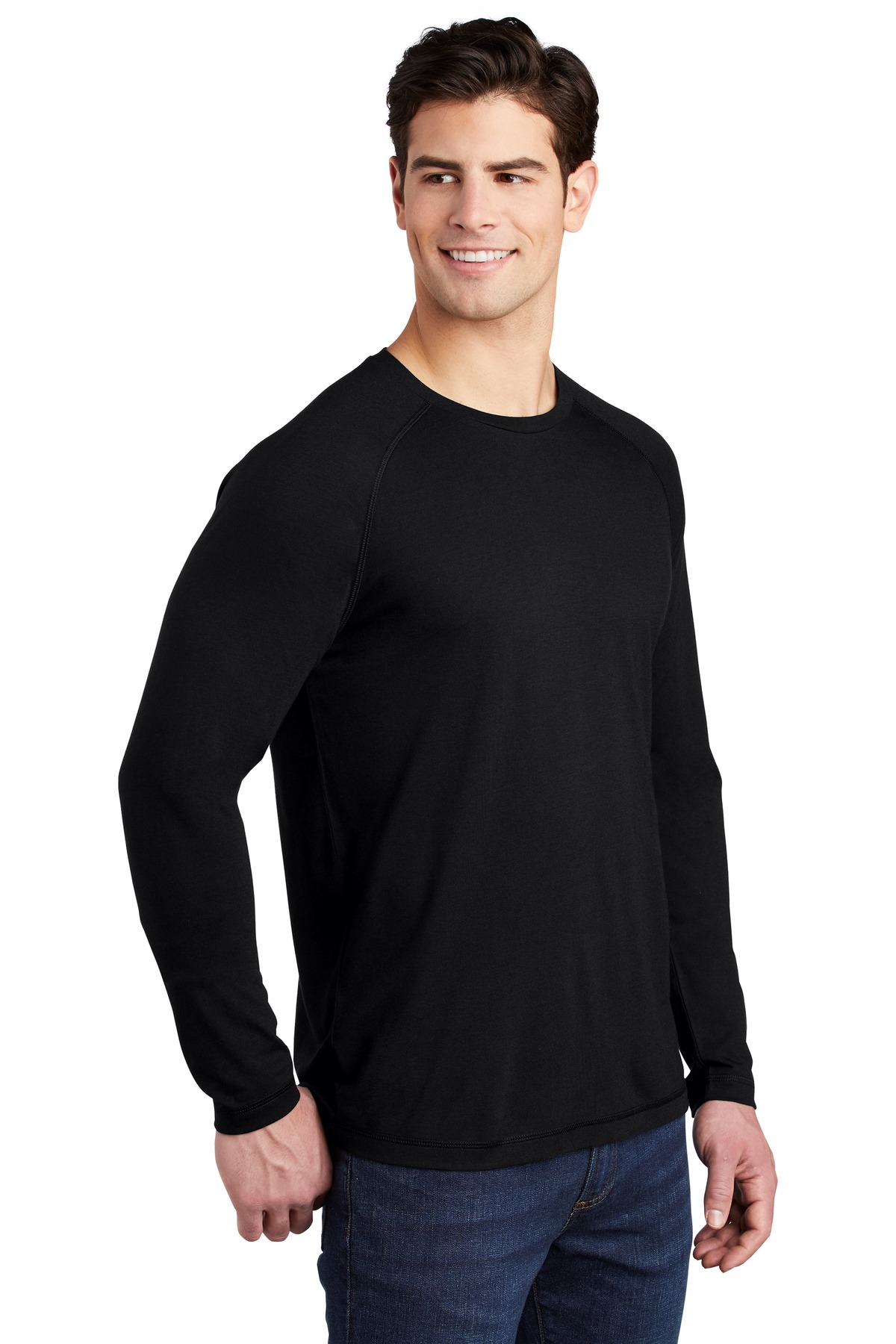 Sport-Tek PosiCharge Long Sleeve Tri-Blend Wicking Raglan Tee
