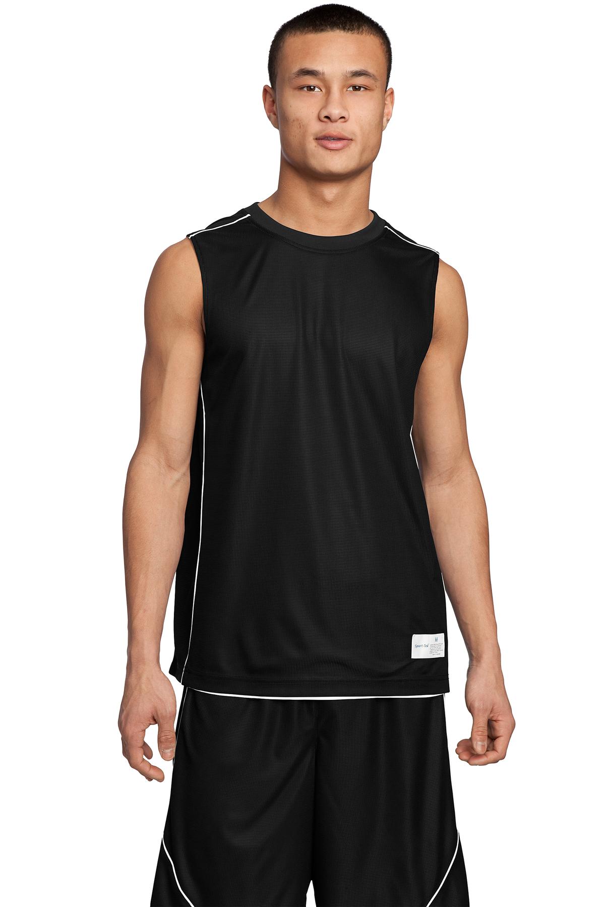 Sport-Tek PosiCharge Mesh Reversible Sleeveless Tee.
