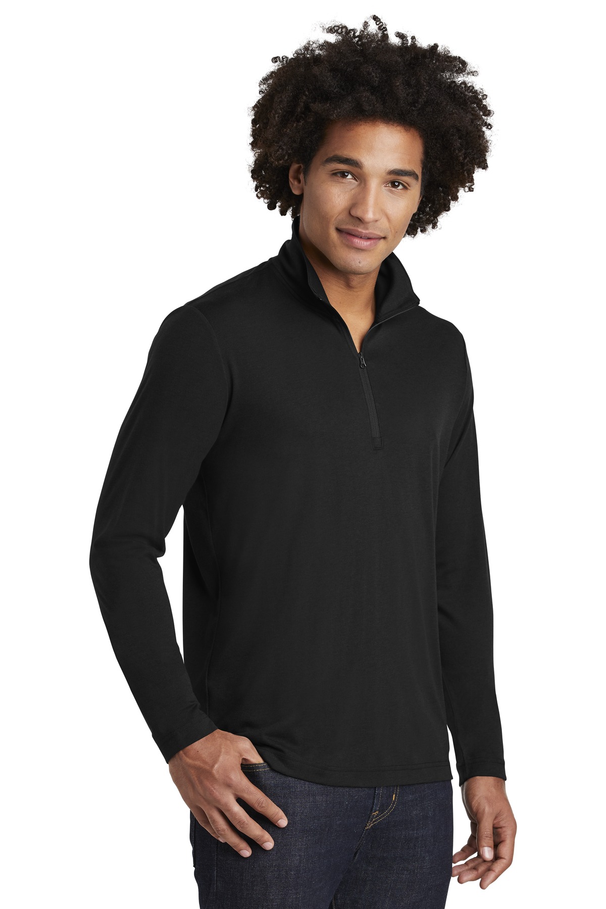 Sport-Tek PosiCharge Tri-Blend Wicking 1/4-Zip Pullover.