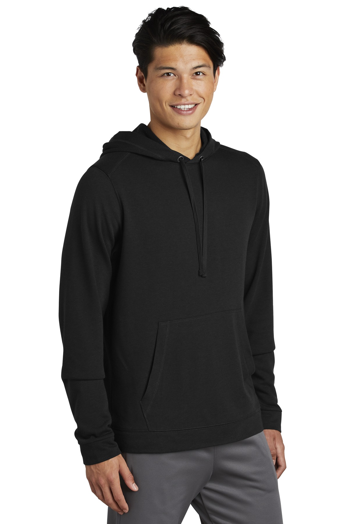 Sport-Tek PosiCharge Tri-Blend Wicking Fleece Hooded Pullover.