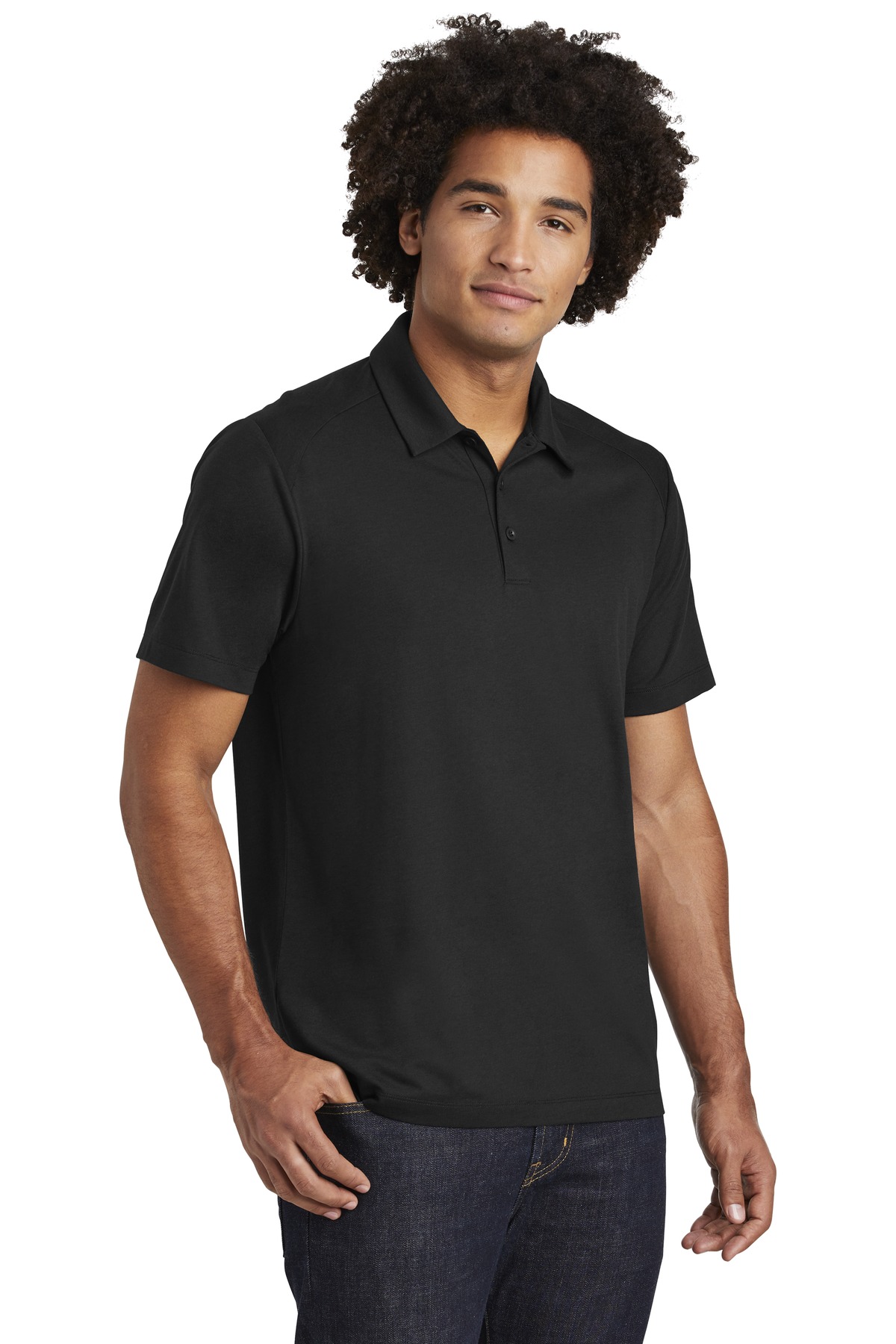 Sport-Tek PosiCharge Tri-Blend Wicking Polo.