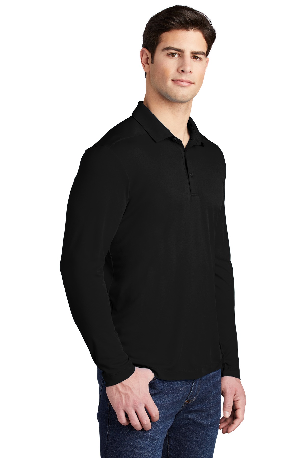 Sport-Tek Posi-UV Pro Long Sleeve Polo.