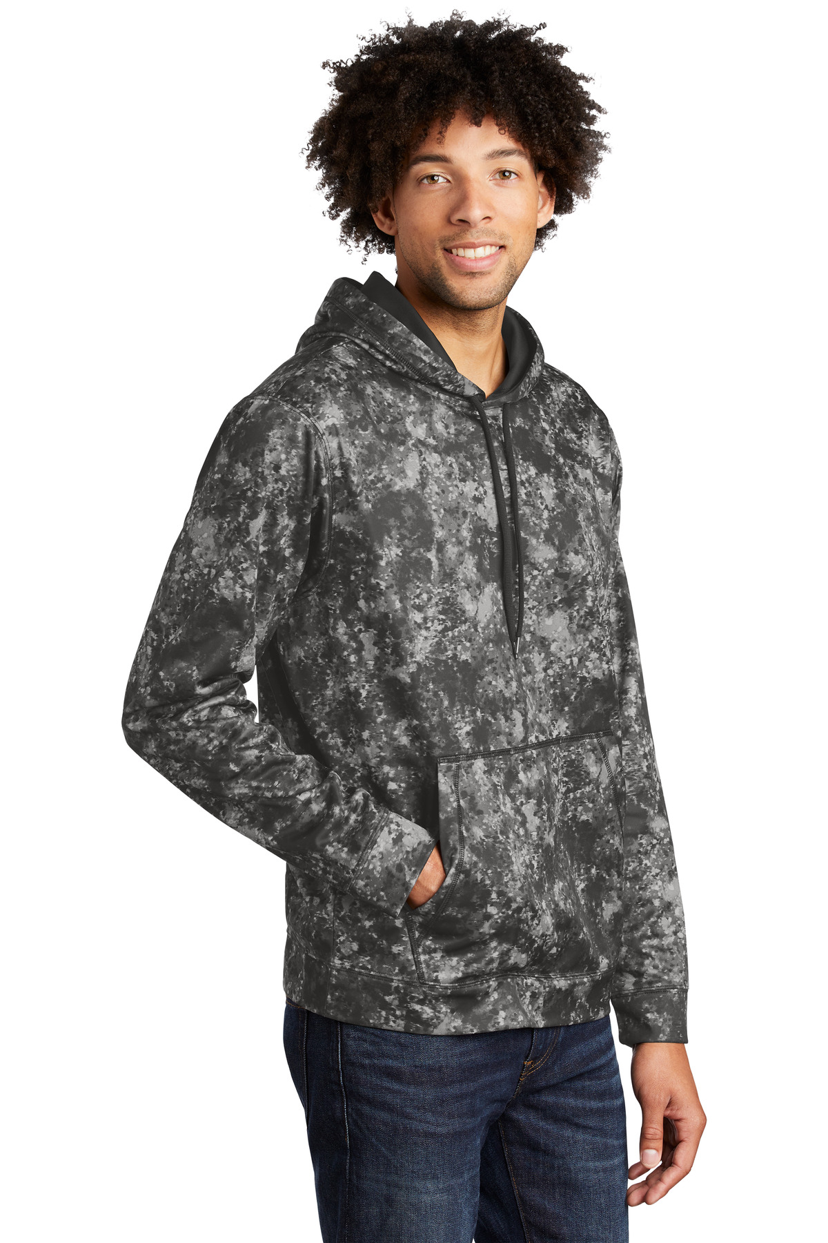 Sport-Tek Sport-Wick Mineral Freeze Fleece Hooded Pullover.