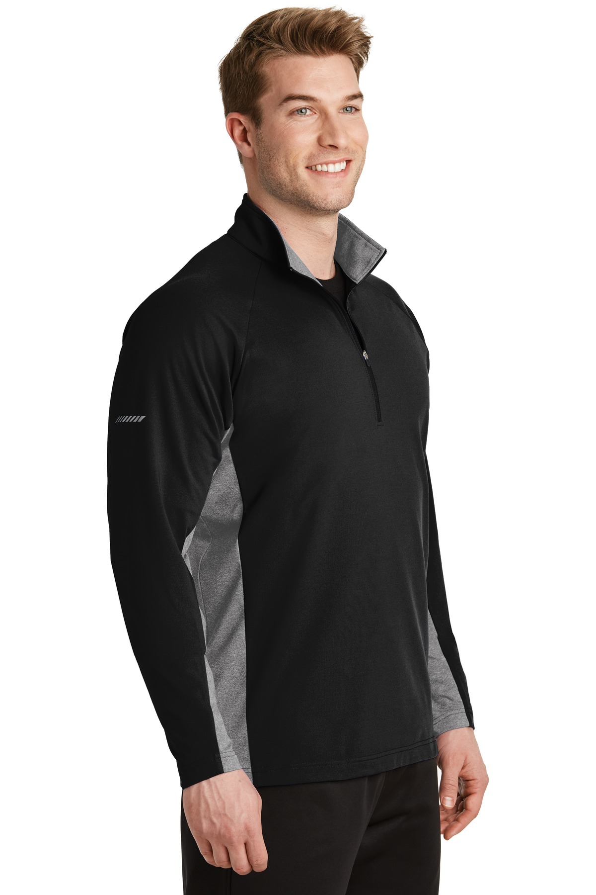Sport-Tek Sport-Wick Stretch Contrast 1/4-Zip Pullover.