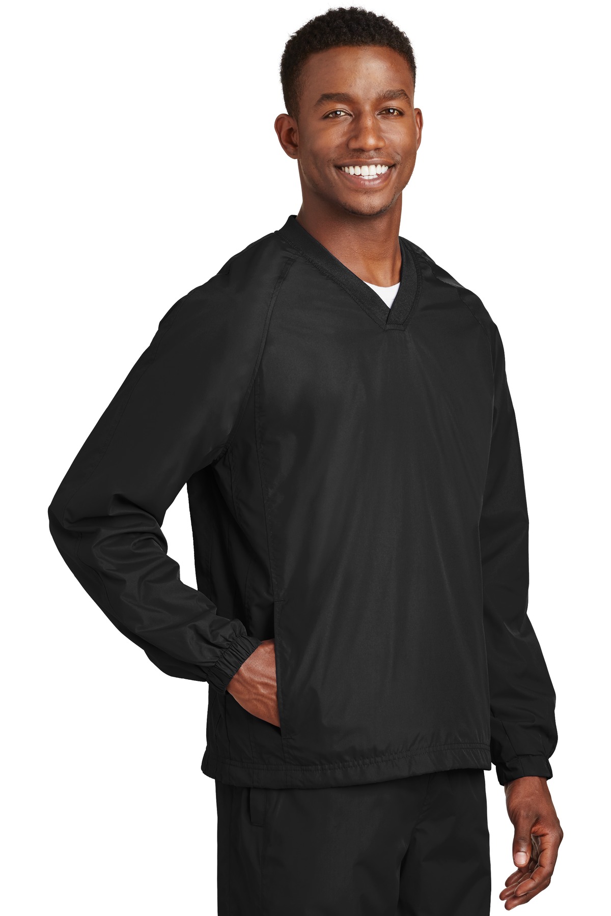 Sport-Tek Sport-Tek V-Neck Raglan Wind Shirt