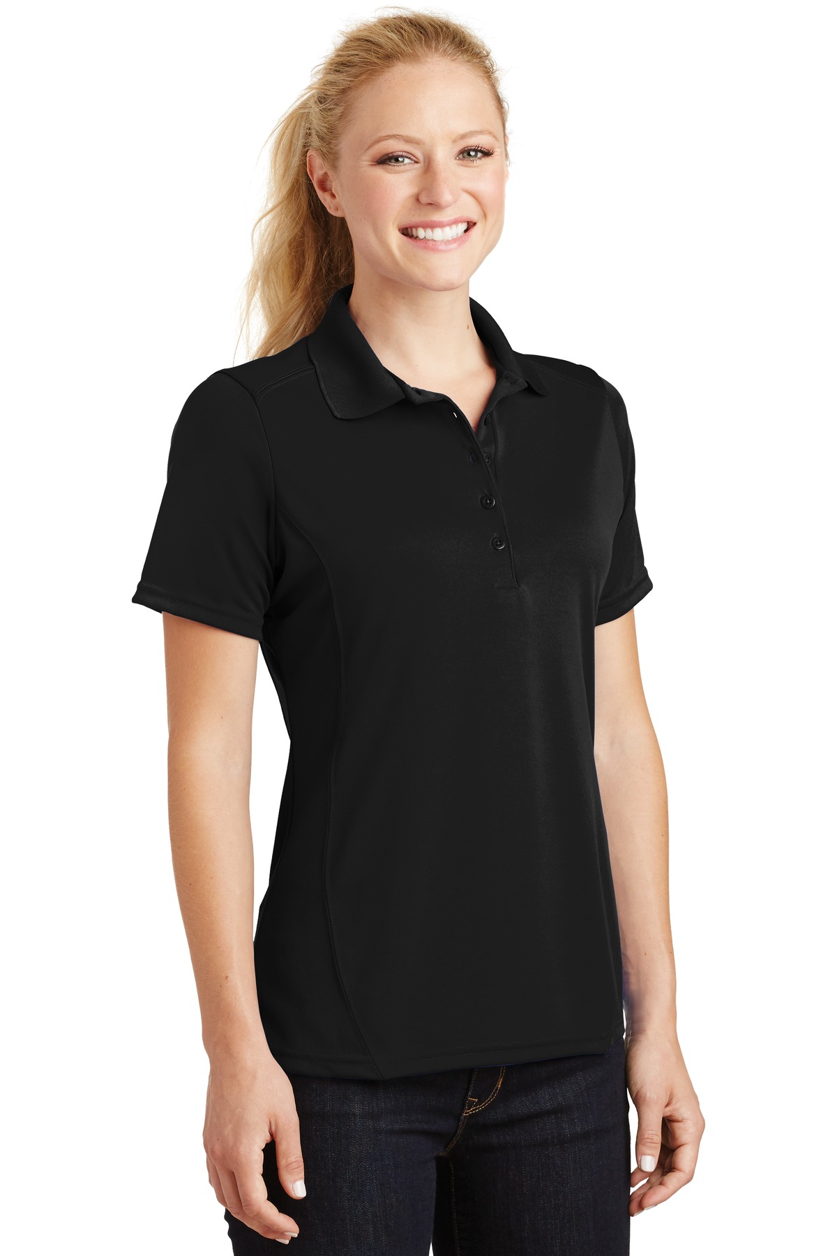 Sport-Tek Women's Dry Zone Raglan Accent Polo.