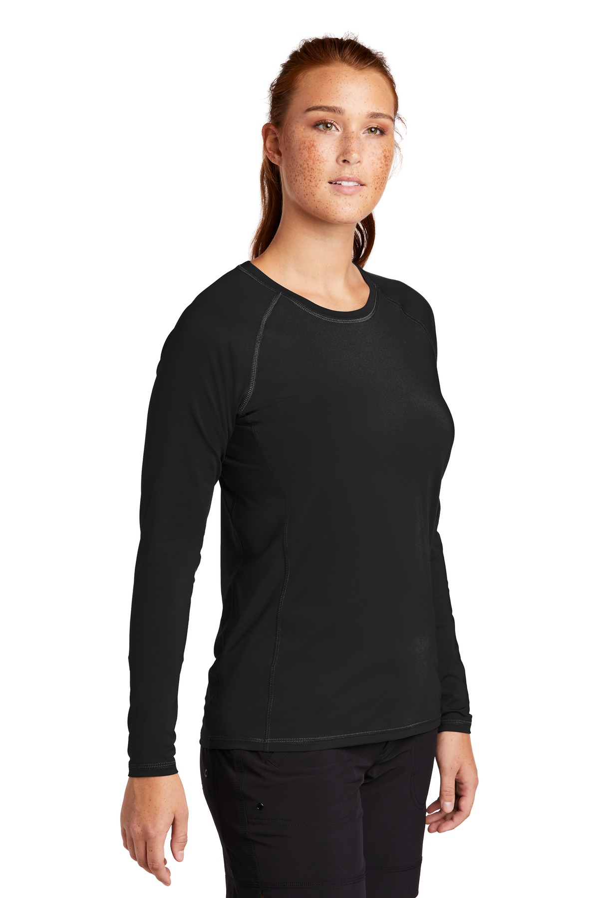 Sport-Tek Women's Long Sleeve Rashguard Tee.
