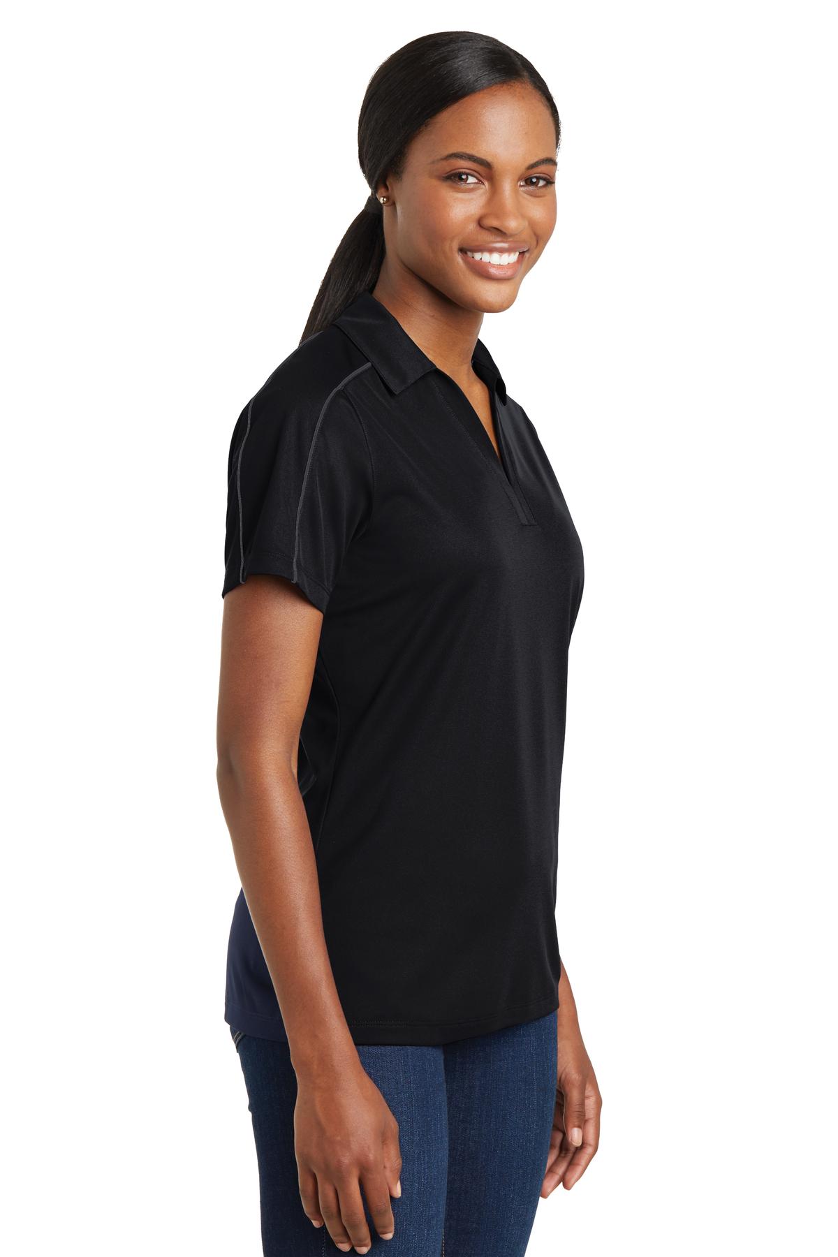 Sport-Tek Women's Micropique Sport-Wick Piped Polo.