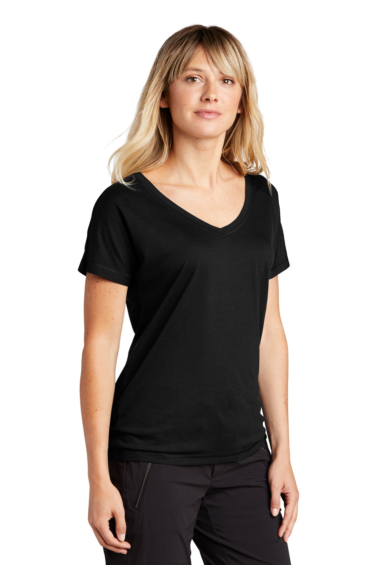 Sport-Tek Women's PosiCharge Tri-Blend Wicking Dolman Tee.