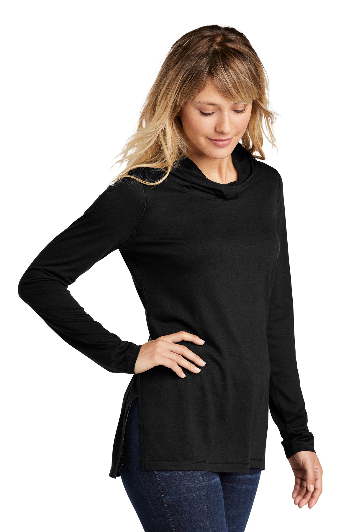 Sport-Tek Women's PosiCharge Tri-Blend Wicking Long Sleeve Hoodie