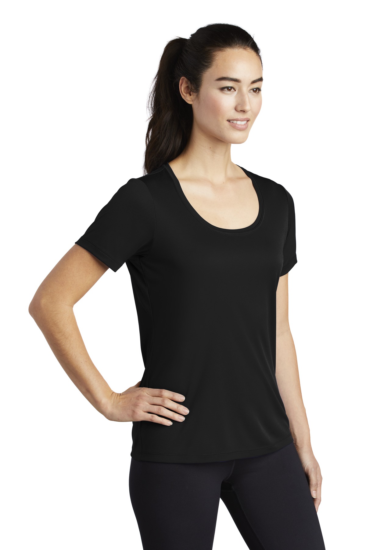 Sport-Tek Women's Posi-UV Pro Scoop Neck Tee.