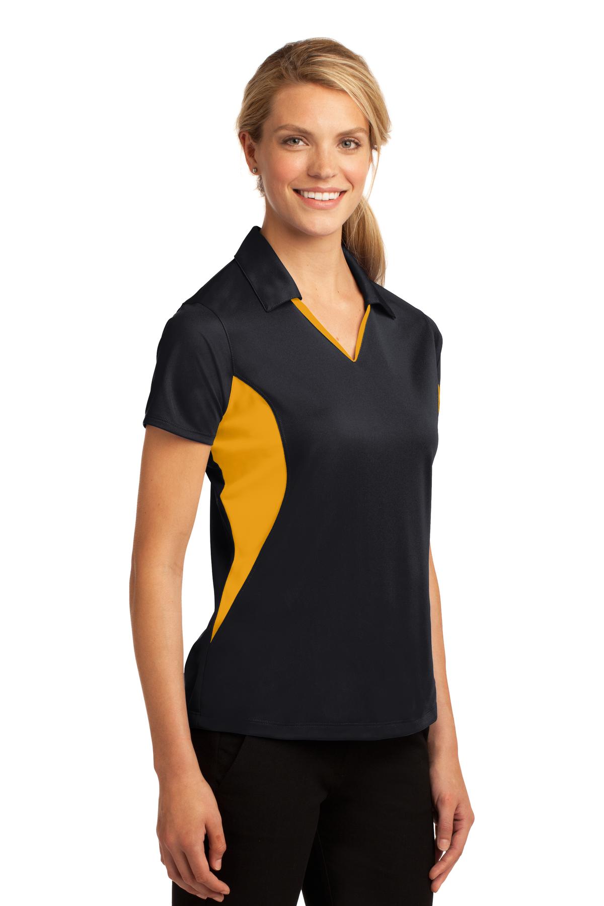 Sport-Tek Women's Side Blocked Micropique Sport-Wick Polo.