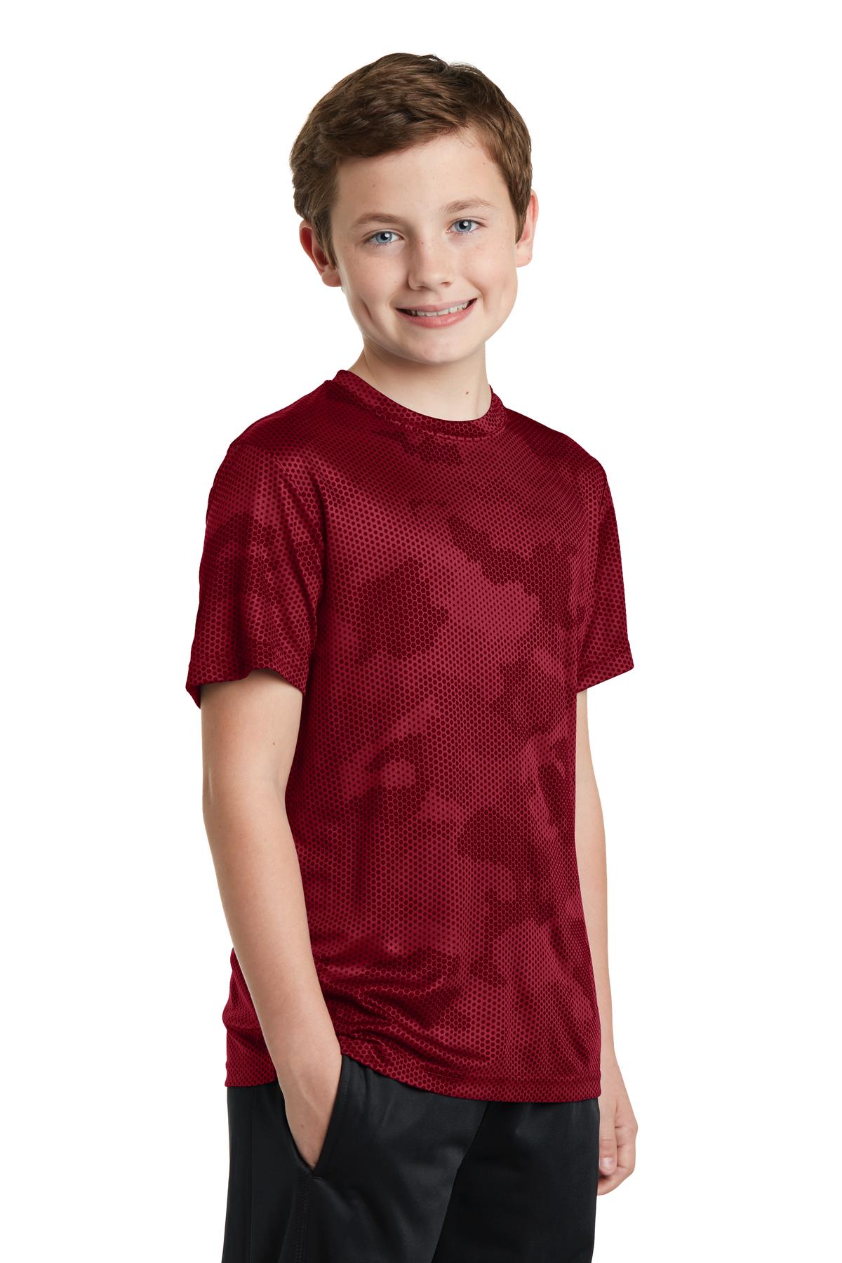 Sport-Tek Youth CamoHex Tee.