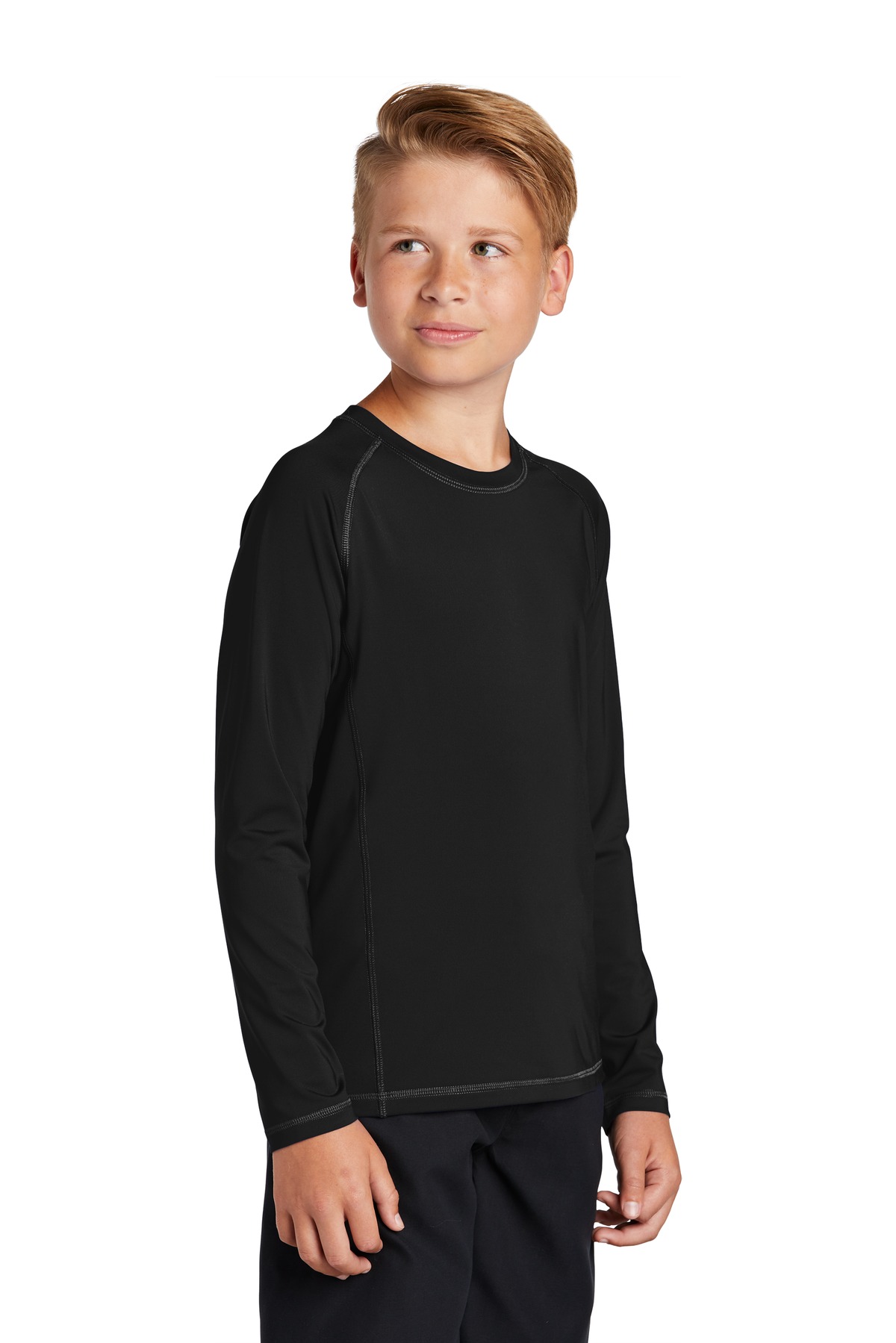 Sport-Tek Youth Long Sleeve Rashguard Tee.