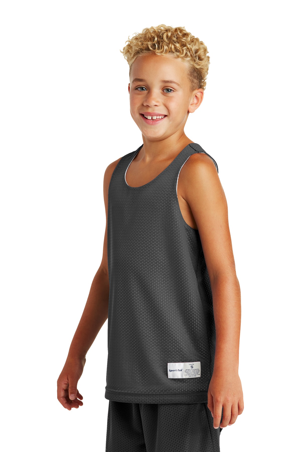 Sport-Tek Youth PosiCharge Classic Mesh Reversible Tank.