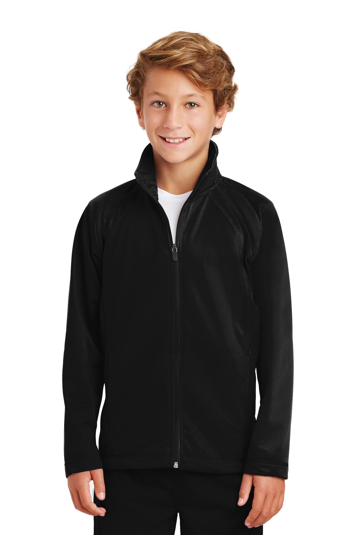 Sport-Tek Youth Tricot Track Jacket.