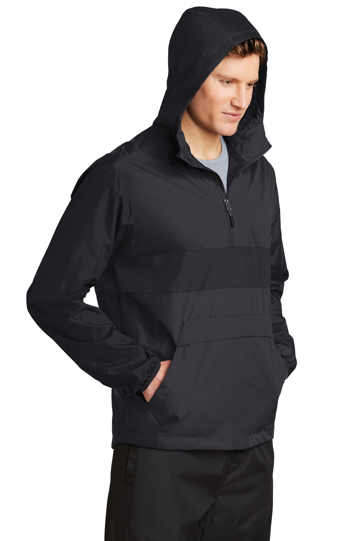 Sport-Tek Zipped Pocket Anorak.