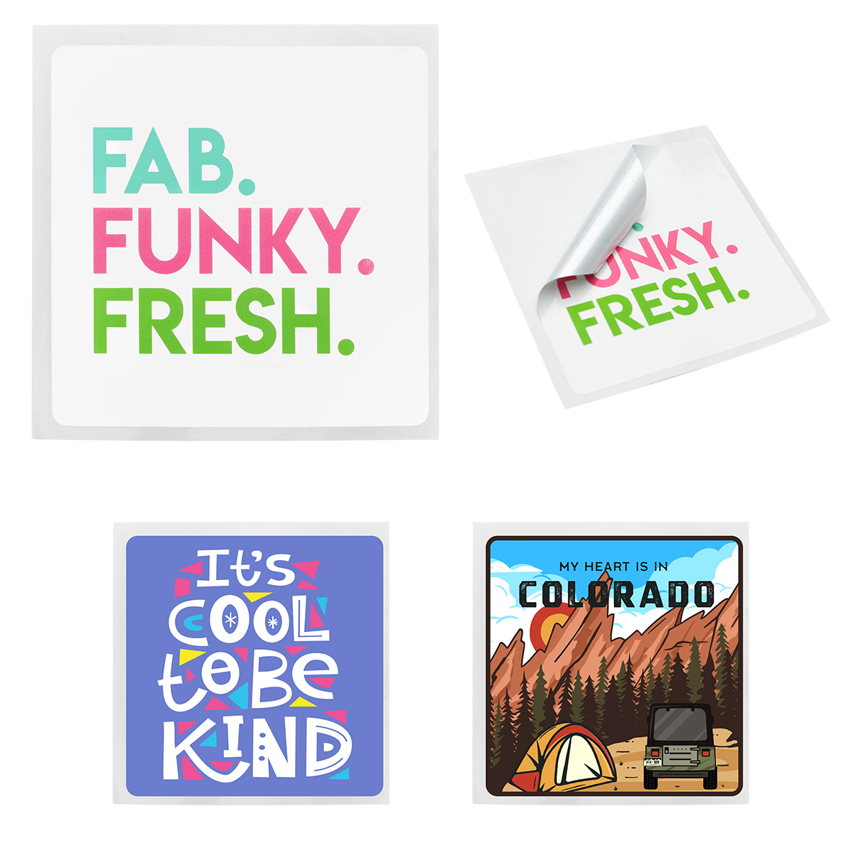 Square Rounded Corner Sticker