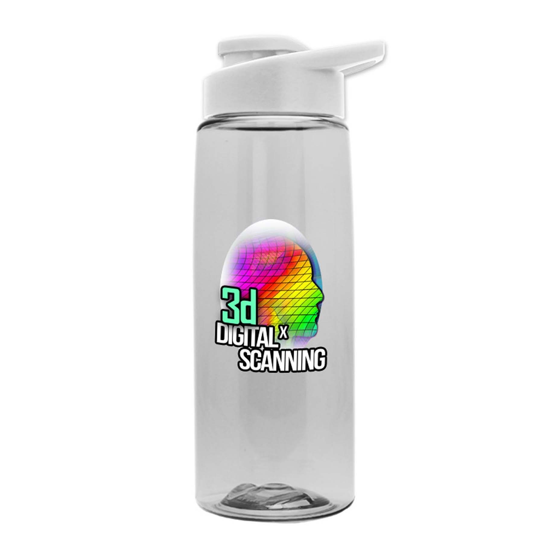 The Flair - 26 Oz. Transparent Tritan Bottle With Drink Thru And Digital Imprint