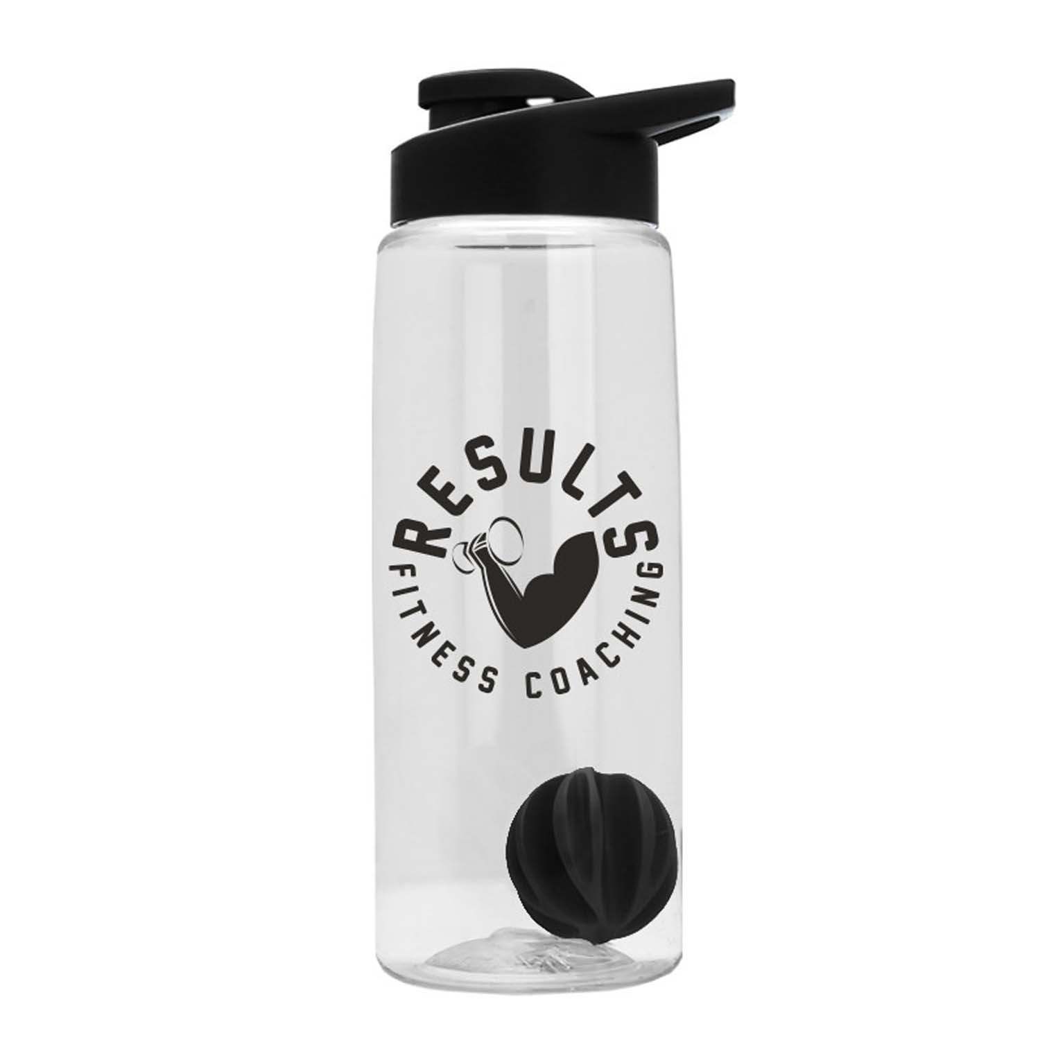 The Flair - 26 Oz. Transparent Tritan Bottle With Drink Thru And Mixing Ball