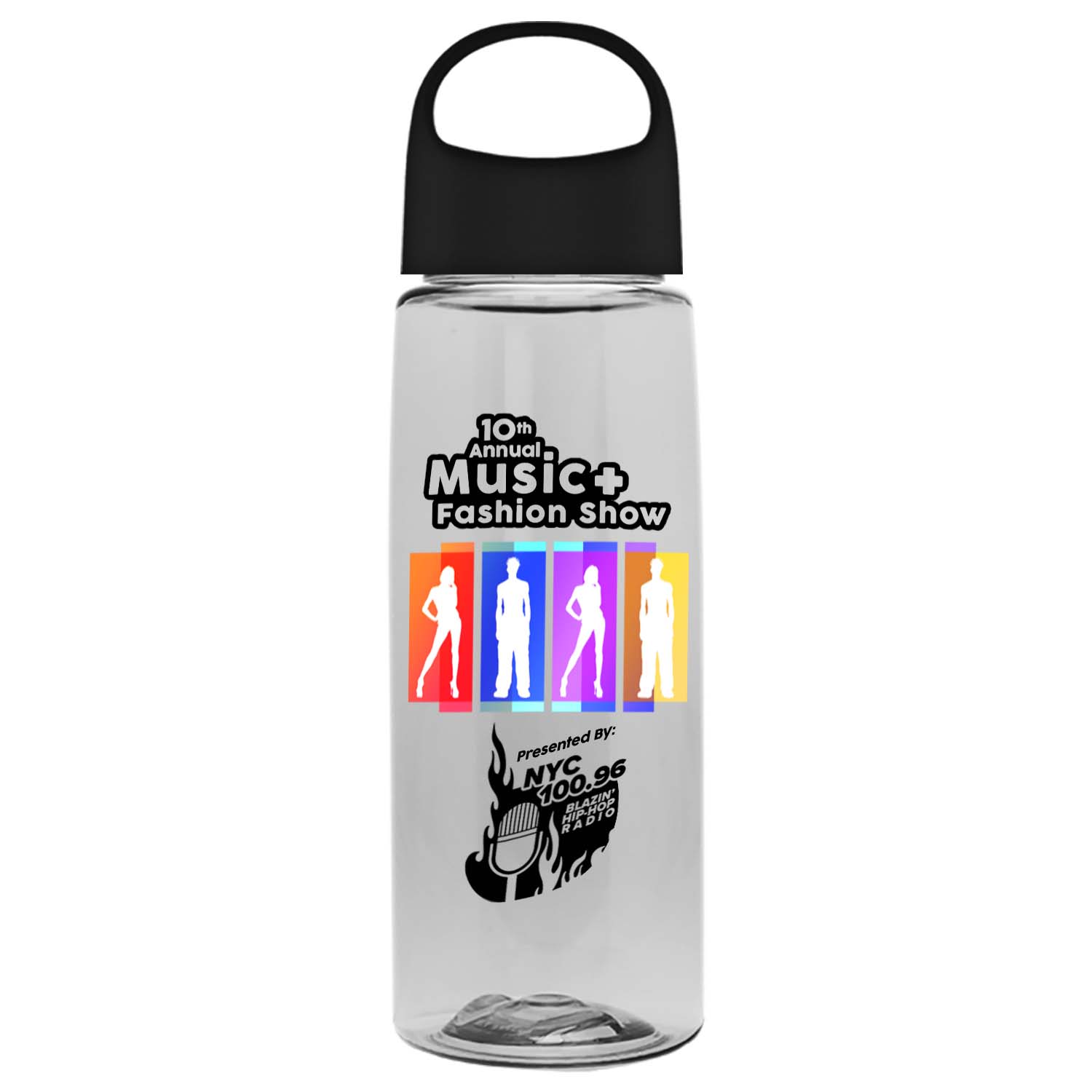 The Flair - 26 Oz. Transparent Tritan Bottle With Oval Crest And Digital Imprint