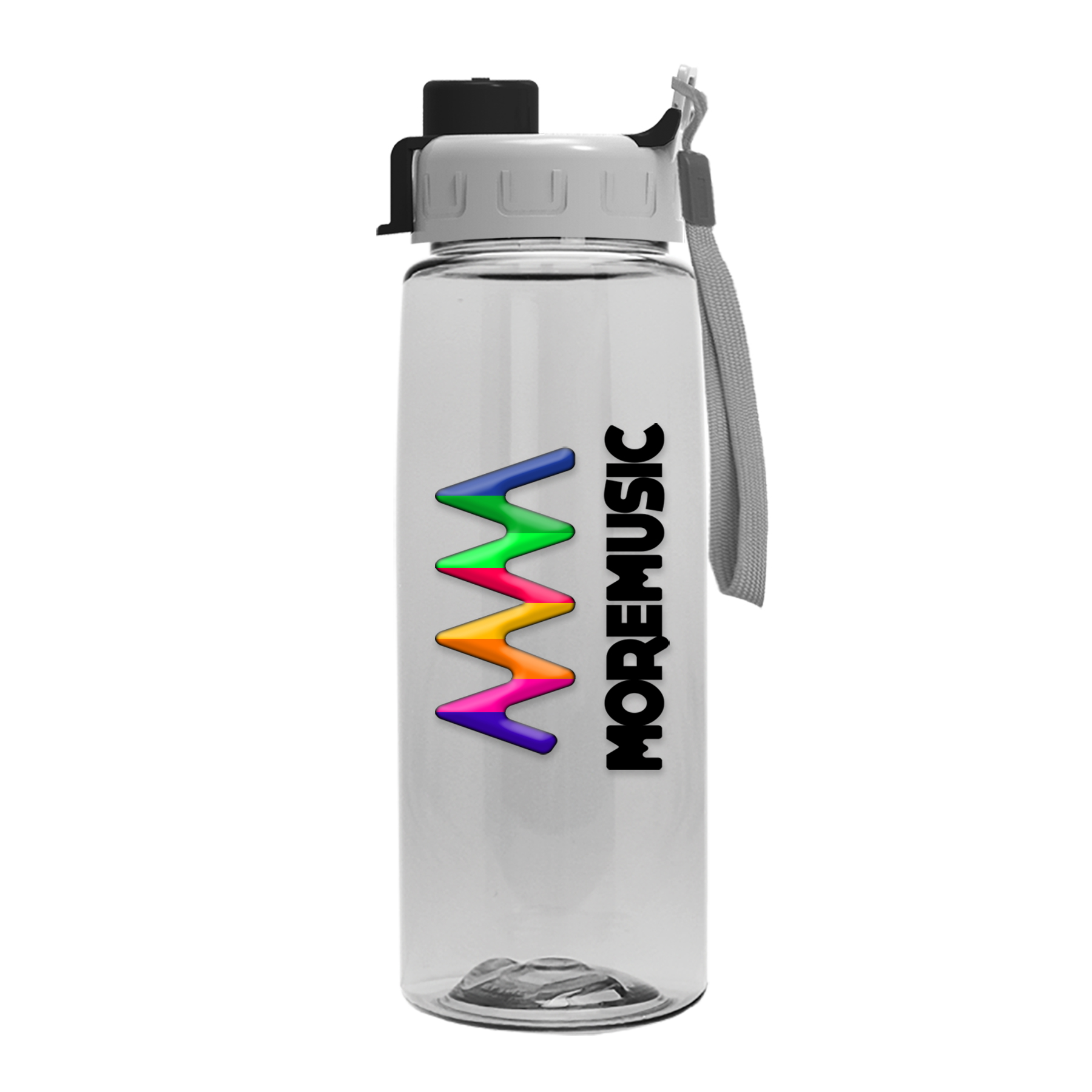 The Flair - 26 Oz. Transparent Tritan Bottle With Quick Snap And Digital Imprint
