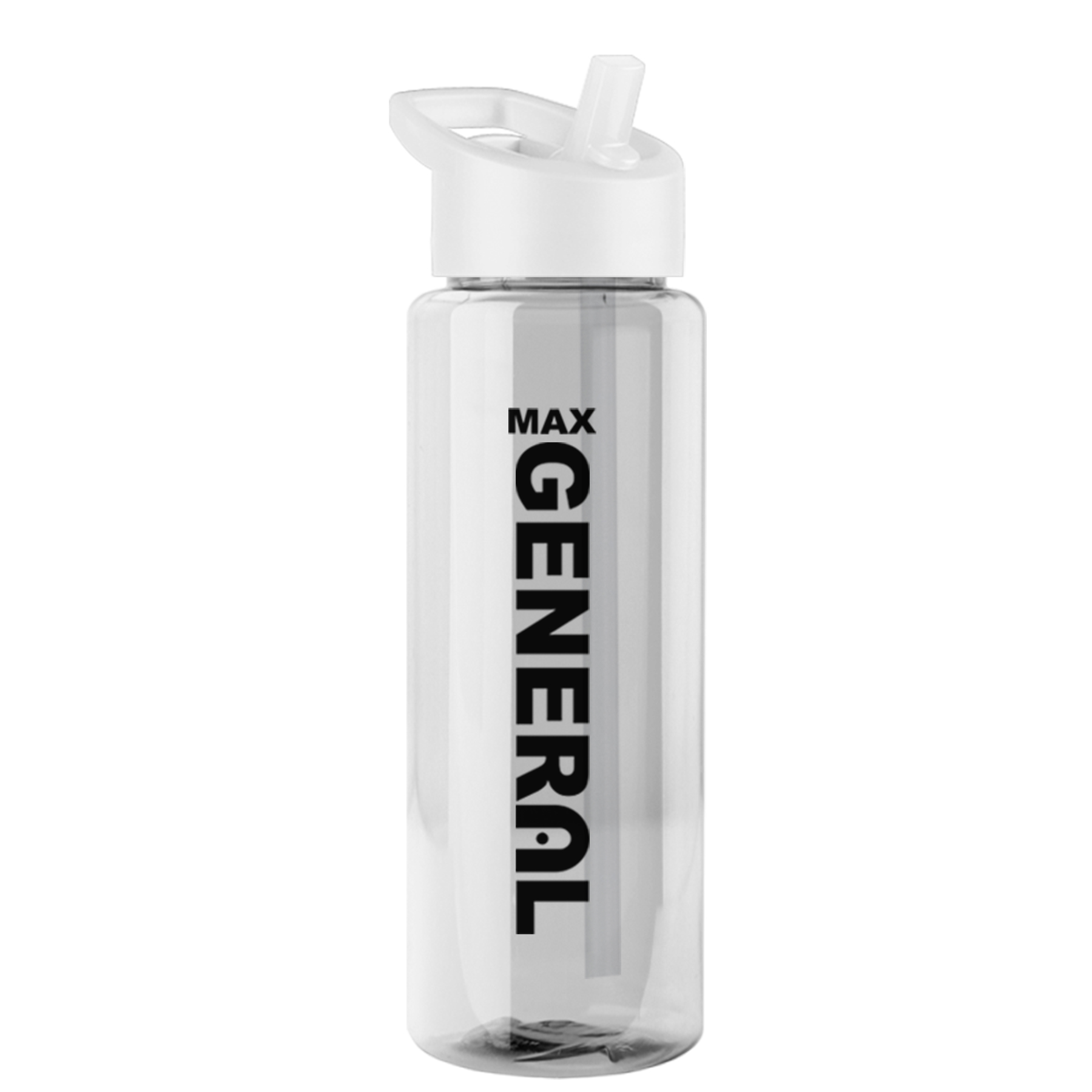 The Guzzler - 32 Oz. Transparent Bottle With Flip Straw