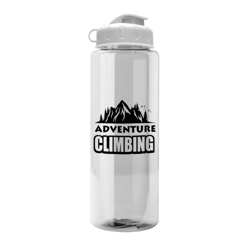 The Guzzler - 32 Oz. Transparent Bottle With Flip